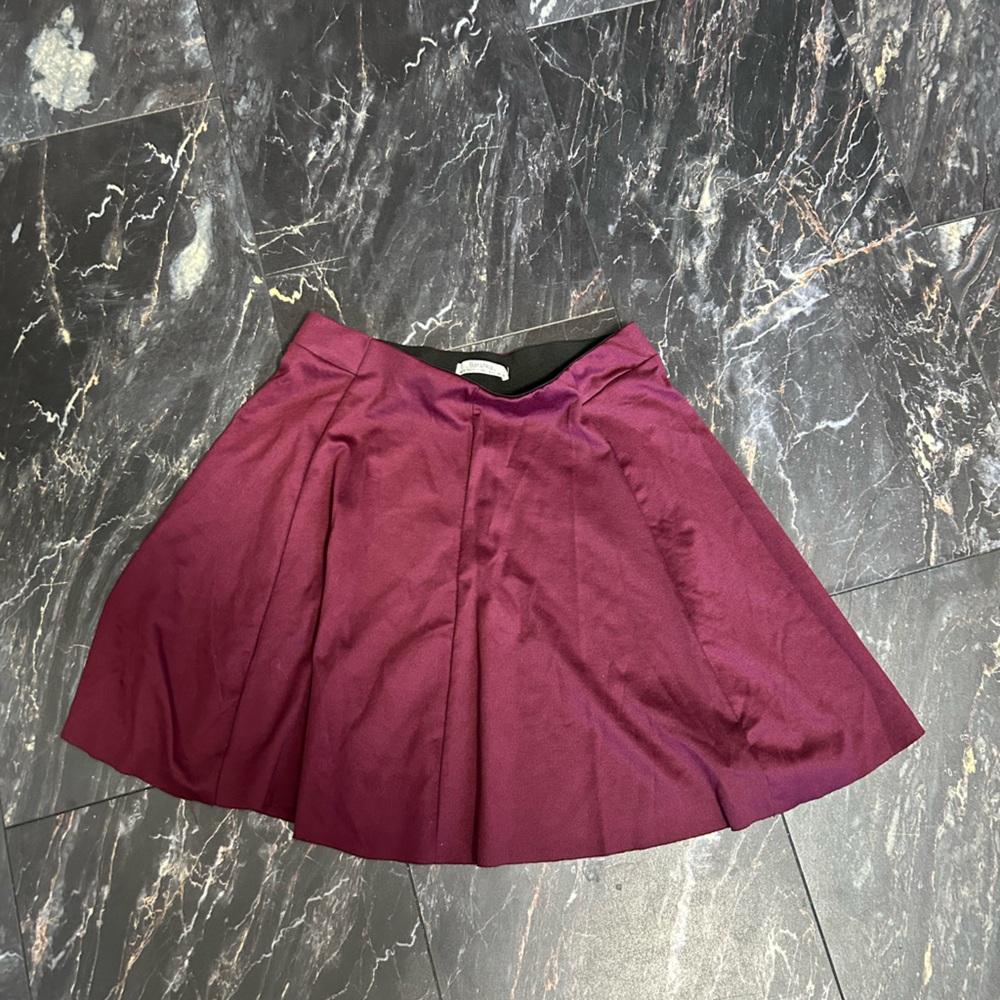 Bershka Deep Purple Skater Skirt
